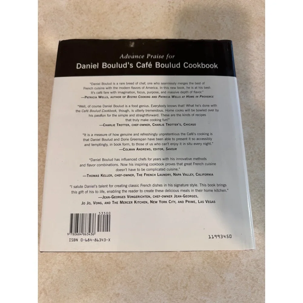 Cafe Boulud Cookbook Daniel Boulud Dorie Greenspan French American Recipes 1999